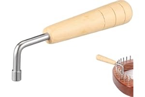 Homoyoyo Lyre Tuning Wrench with Wooden Handle Professional Tone Tuning Instrument Accessory for Stringed