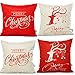 HOSL SD12 Merry Christmas Series Blend Linen Throw Pillow Case Decorative Cushion Cover Pillowcase Square 18