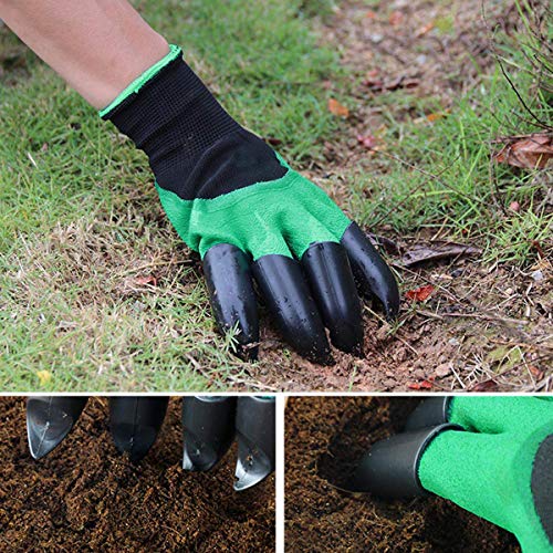 Auger Drill Bit, Garden Plant Bulb Auger 3" x 12", Rapid Planter with Garden Genie Gloves, Non-Slip Auger Post Hole Digger, Post or Umbrella Hole Digger