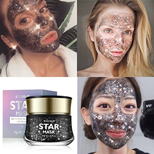 Sunsent Face Peel Off Mask, Star Mask Bling Glitter Deep Cleaning Pore Moisturizing Peel Off Mask Facial Face Masks Skin Care - Thumbnail 7