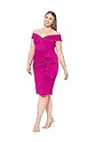 Xscape Women's Plus Short Scuba Off-The-Shoulder
