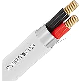 SYSTON 18/2 Fire Security Burglar Station Sound Alarm Control Cable Wire, Plenum-Rated CMP/CL3P Shielded 100% Copper Stranded UL/ETL,UV Resistant RoHS for Indoor/Outdoor Low Voltage Applications Use