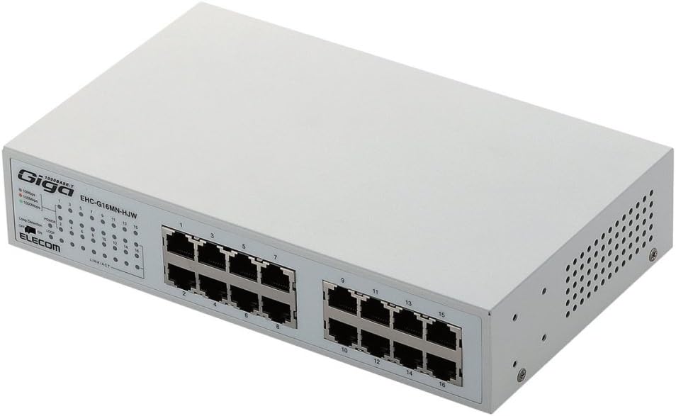 Amazon エレコム スイッチングハブ ギガビット 16ポート マグネット付き 電源内蔵 金属筺体 Ehc G16mn Hjw エレコム スイッチングハブ 通販