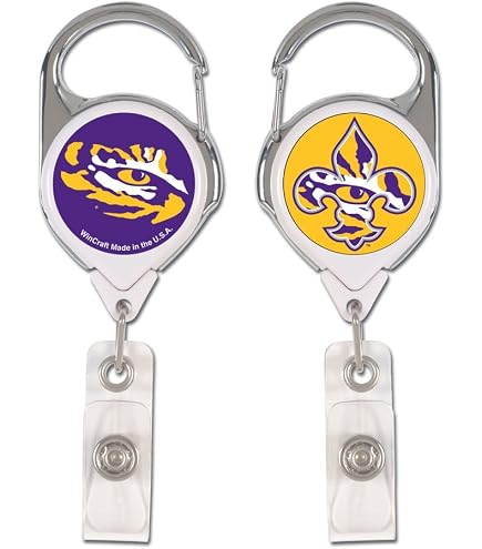LSU Tigers Official NCAA Lanyard With Detachable Buckle – Team Pride Lanyard For Keys & ID, Grey