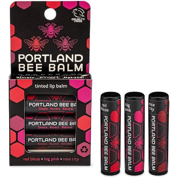 Portland Bee Balm Lippenbalsam – Handgefertigt, Natürlich Mit Bienenwachs Aus Dem Pacific Northwest (Duft: Rose Garden)