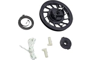 Pull Starter Recoil Repair Kit for Briggs & Stratton 499901 695128, Metal Plastic Replacement Assembly with Cord Spring Pawl 