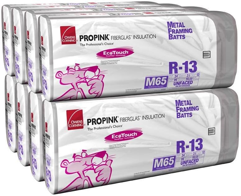 Owens Corning R-13 Insulation Unfaced Batt 24 in. x 96 in. (8-Bags)