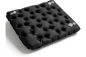 YEEKORO Inflatable Seat Cushion, Lightweight Camping Air Sitting Pad with Repair Cloths, Waterproof Air Cushion, Portable Air