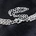 Stuffwholesale Crystal Rhinestone Choker Necklace Silver Double Rows Cup Chain Women Jewelry (Silver)
