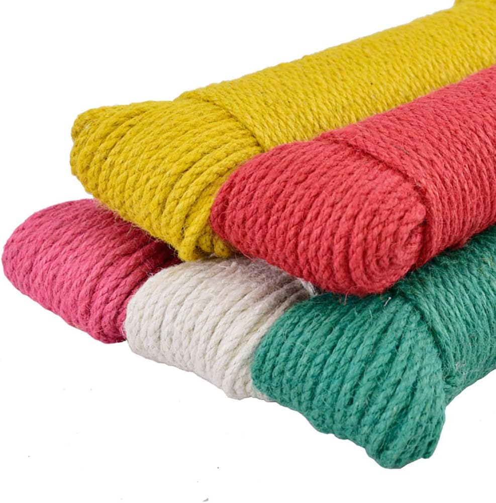 5mm Colored Jute Rope Twine Cord String Braided Jute