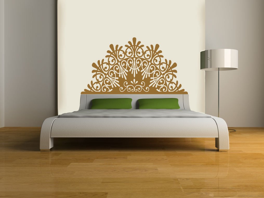 Amazon.com: Headboard Decal,elegant, Vinyl Wall Sticker (Gold 