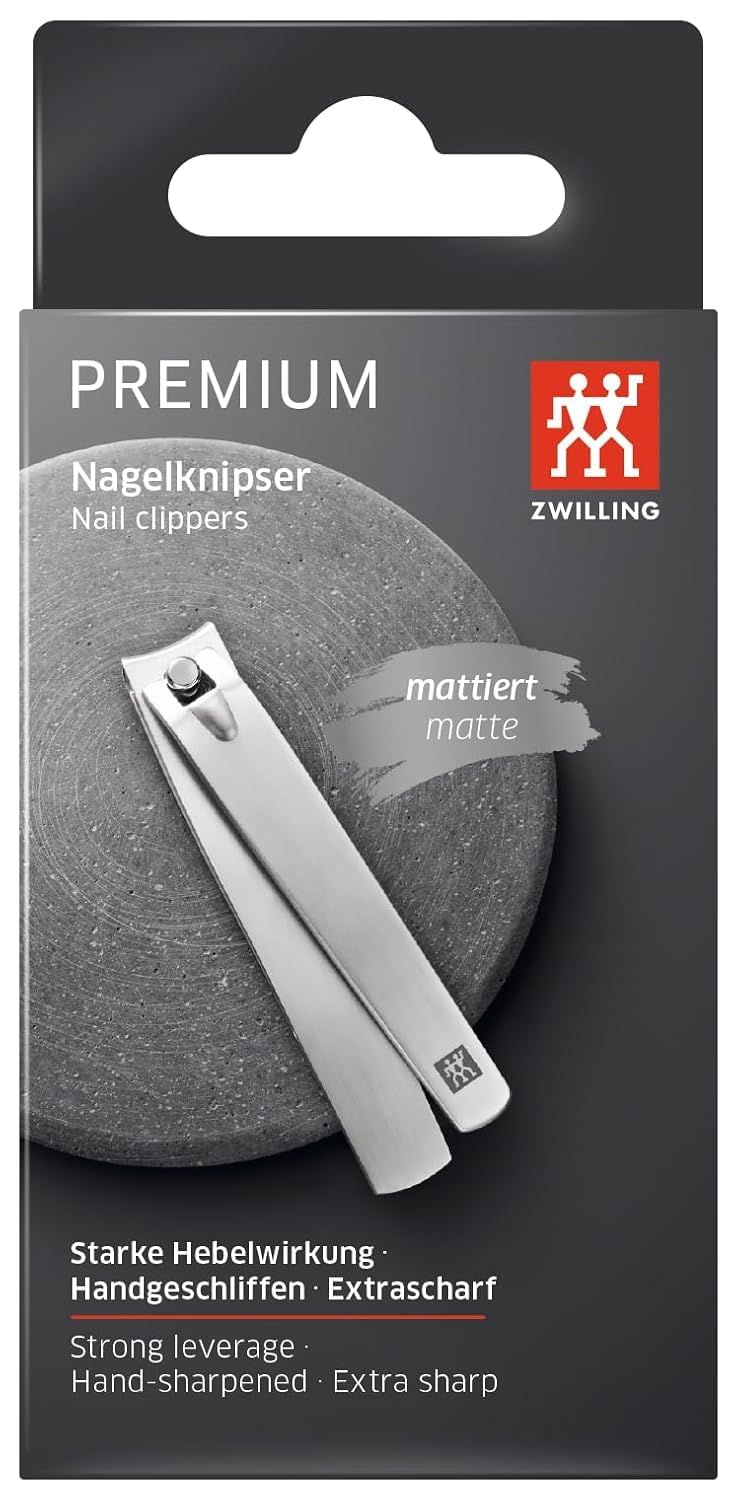 ZWILLING Nagelknipser (Für Fingernägel und Fußnägel, starke Hebelwirkung, leicht gebogene Schneide, hypoallergen), Premium, Silber, 85 mm 7