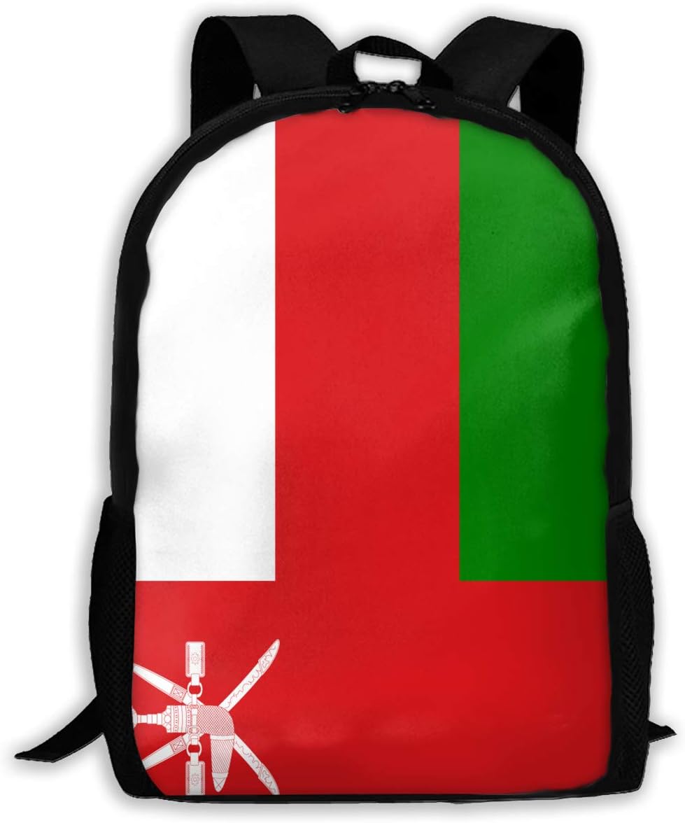 3D Print Unisex Flag Of Oman Backpack Daypack Book Bag Shoulder Bag Schoolbags Travel Bags