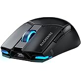Machenike Wireless Gaming Mouse,26,000 DPI,PAW3395 Sensor,RGB Backlit,Ergonomic Design,6 Programmable Buttons,Long Battery Li
