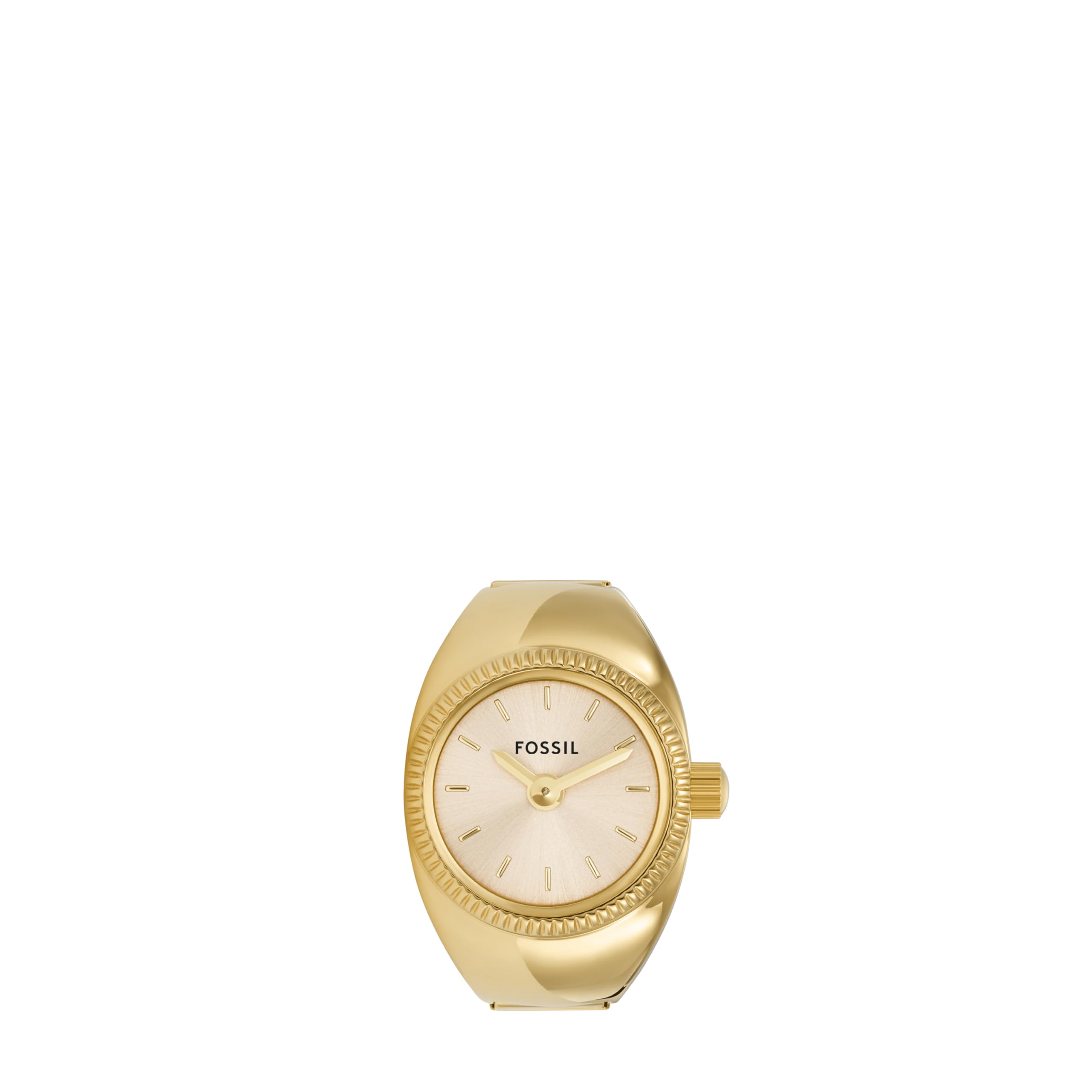 Fossil Women's Quartz Stainless Steel Two-Hand Watch Ring