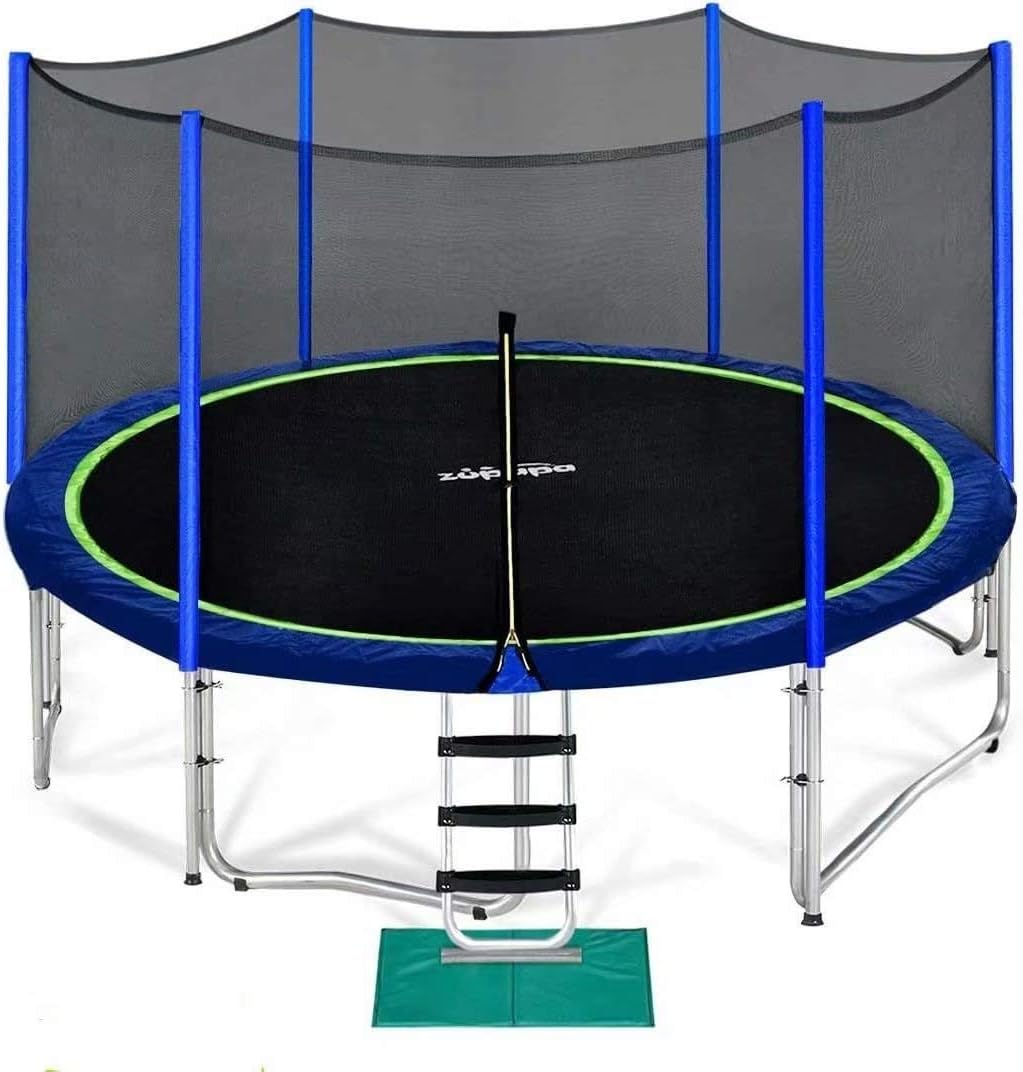 Zupapa 2020 Trampoline with Safety Enclosure for Yard Happiness Upgraded Techniques Unbeatable Quality Include All Accessories