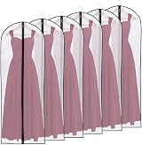 Niviy Long Garment Covers 6pcs Dustproof Waterproof with Zipper 60x160cm