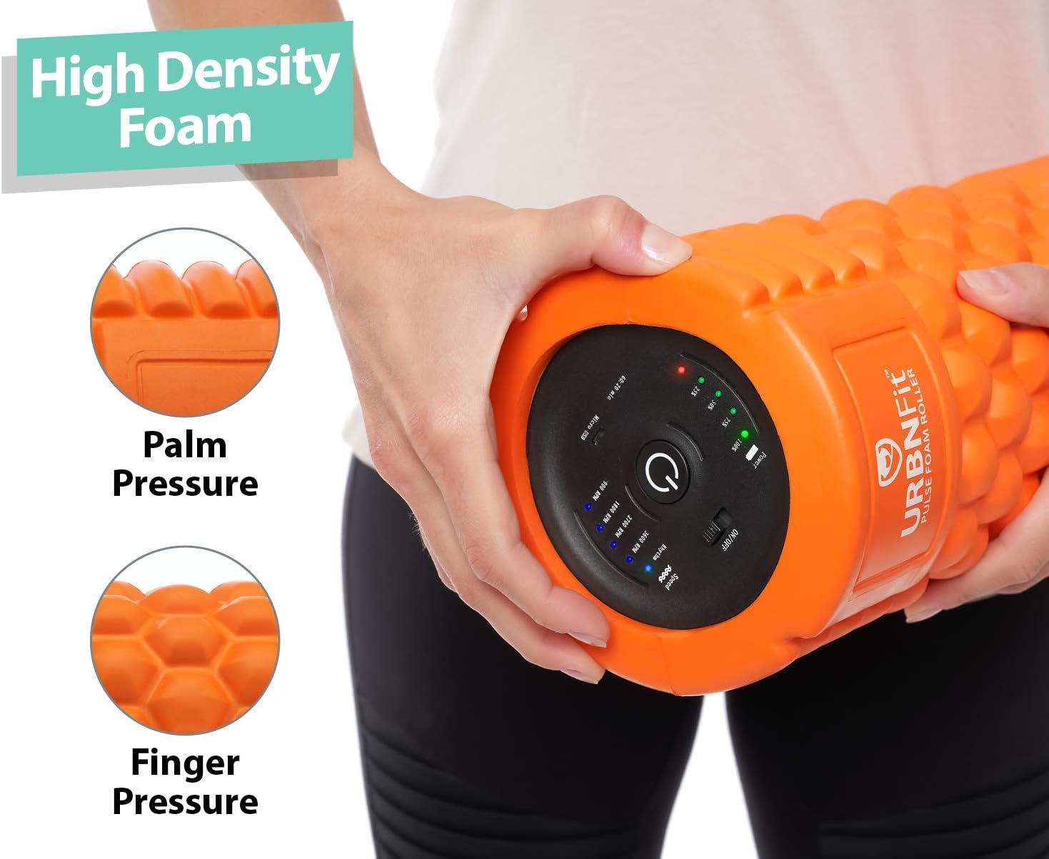 URBNFit Vibrating Foam Roller 5-Speed Massage & Exercise Body Roller - Deep Tissue Trigger Point Performance, Back Muscle Recovery - Rechargeable, Electric : Sports & Outdoors