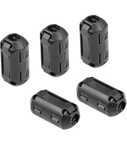 Uxcell 5mm Ferrite Cores Ring Clip-On RFI EMI Noise Suppression Filter