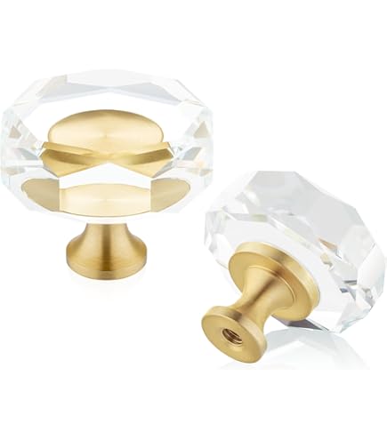 thumbnail image 2 of Single Hole Cupboard Furniture Glass Handles Cabinet Crystal Pull 2 of 14