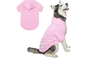 BINGPET Dog Hoodies - Fleece Lined Fall Dog Puppy Sweatshirt Soft Warm Sweater Winter Hooded Clothes for Small Medium Large Dogs & Cats