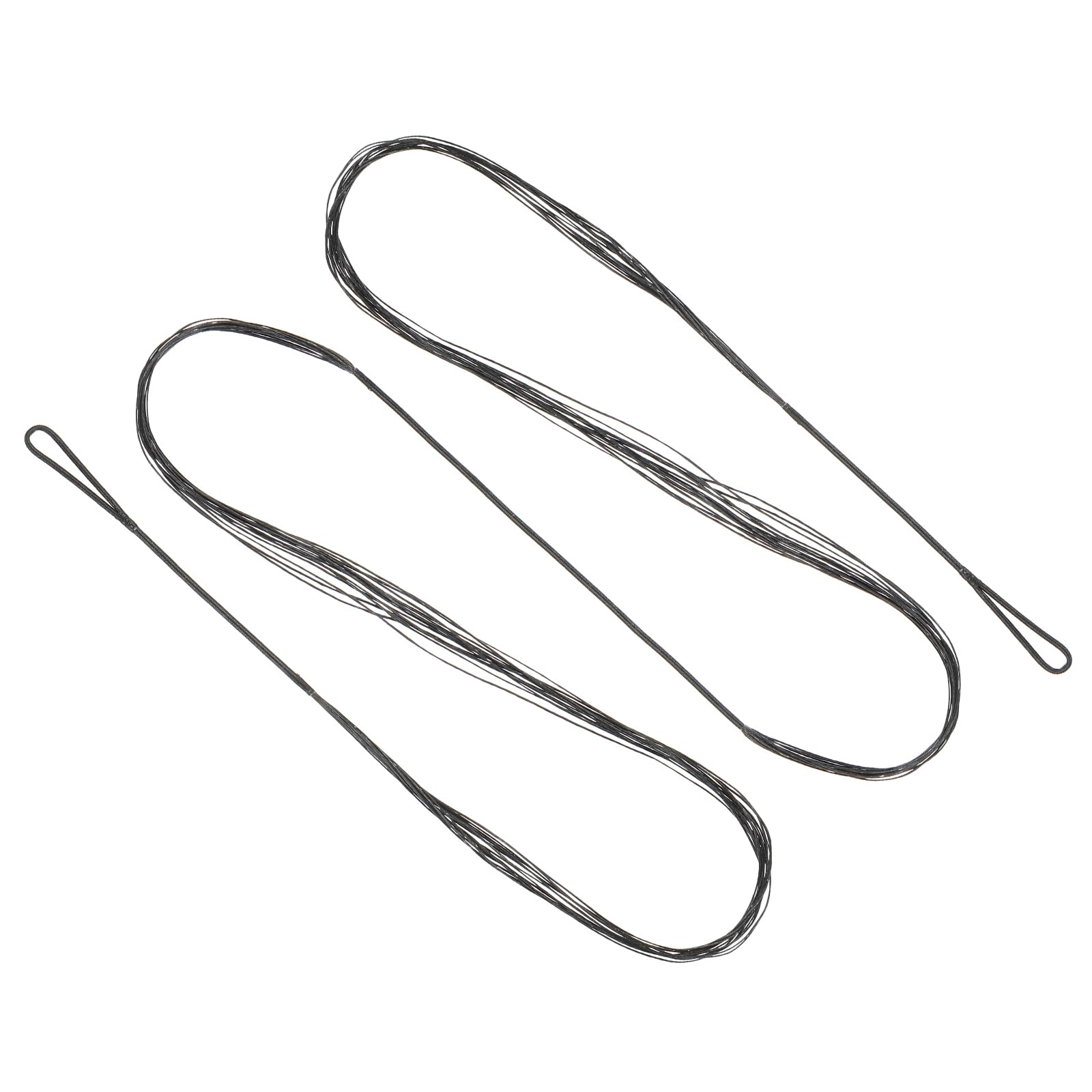 PATIKIL Recurve Bow String, Archery Bowstrings Replacement 14 Strands Longbow String for Universal Archery Equipment, Black AMO 64"(Actual 60")