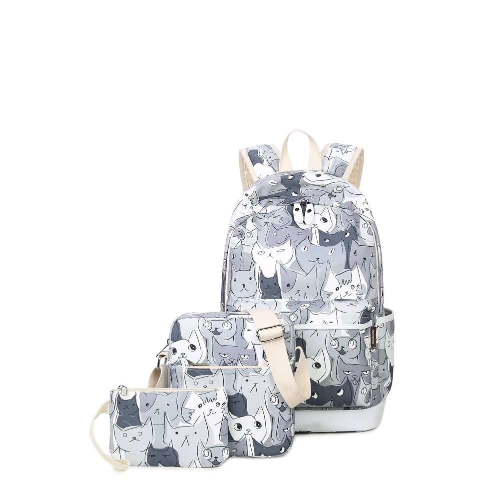 Artone Resistente Al Agua Cartoon Gatos Mochila Pcs Patterned Colegio Mochila Bolso