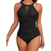 Century Star One Piece Swimsuit Womens 2025 Tummy Control Bathing Suit Mesh Flattering One Piece Swimsuits