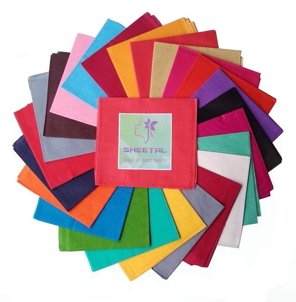 Buy Sheetal Cotton Blouse Astar 25 Different Most Liked Colors Available In Size Of 90 X 80cm 25 Piece Packs Free Size Multicolor At Amazon In