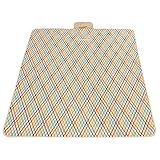 OASMU Picnic Beach Blanket mat 59”x79” Waterproof OutdoorWater Resistant Handy Tote Striped for The Beach Camping on Grass Sandproof