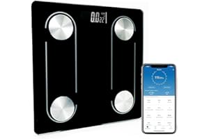E-SHIDAI Scales for Body Weight and Fat-Digital Body Scale Smart, Precise Measurement Bluetooth Body Fat Scale, App Sync Body Fat Measurement Device, Rechargeable Bathroom Scales