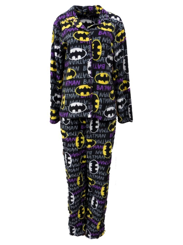 Pajama Pants Fuzzy Batman Pajamas For Adults Official BATMAN