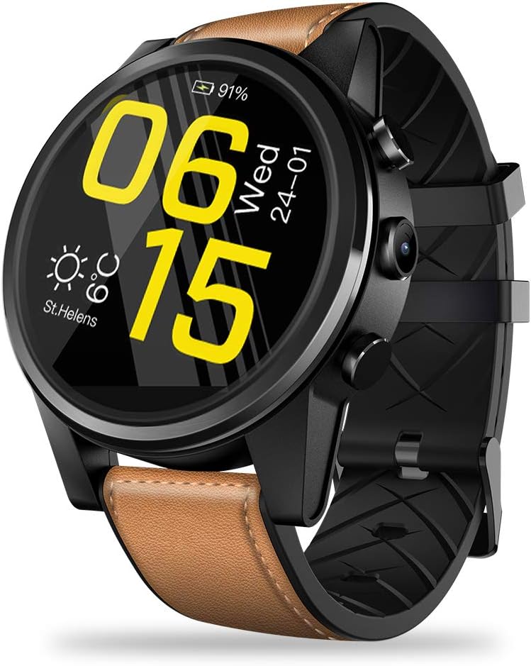 Zeblaze Thor 4 PRO 1GB+16GB 4G LTE GPS Bluetooth Calling Smartwatch 1.6 inch Android 7.1 MTK6739 1.25GHz 5MP Smart Watch BT 4.0 Wearable Devices Supported smartwatch iOS/Android System Brown
