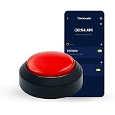 TimeVocalist Talking Clock with Large Button, Alarms &amp; Voice Reminders | One-touch talk clock + optional caregiver app. Med reminders, multi-alarm &amp; multilingual voice&mdash;simple for seniors