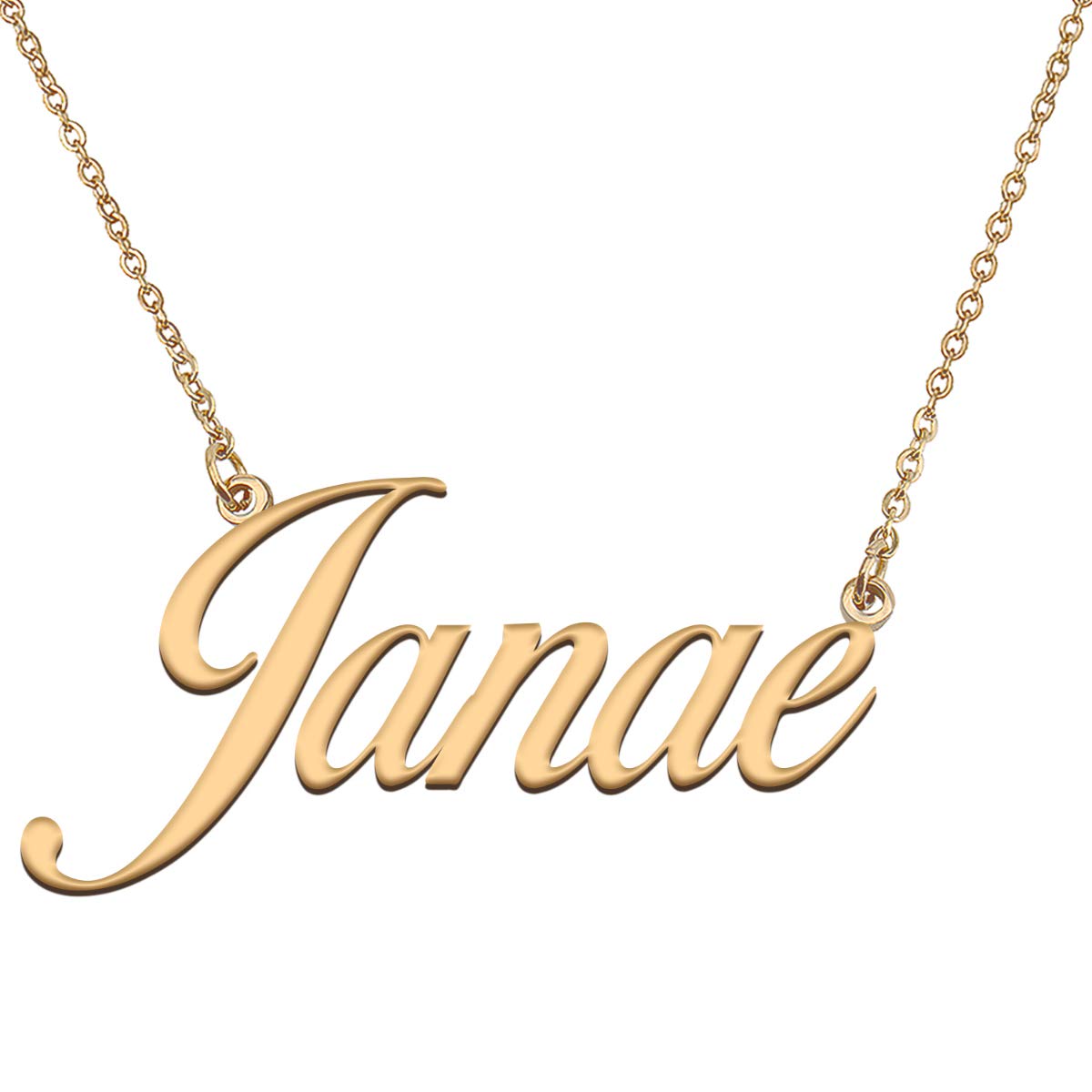 HUAN XUN Customized Custom Simple Any Name Necklace