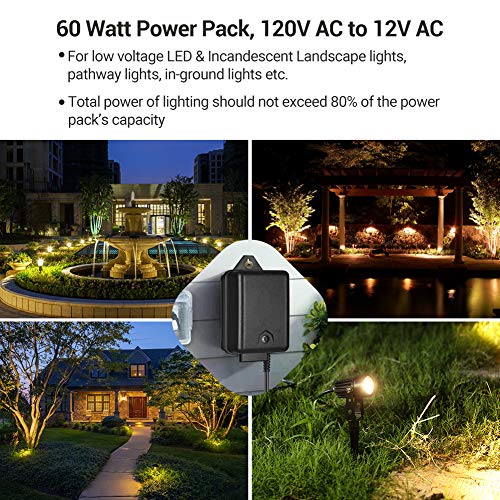 DEWENWILS 60 Watt Outdoor Low Voltage Transformer with Timer and