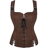 Zhitunemi Renaissance Corset Top for Women: Strap Bustier Shapewear Lingerie - Halloween Costumes for Historical Reenactors