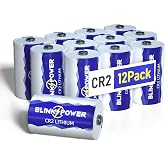 Blinkspower CR2 3V Lithium Battery 12 Pack, 900mAh | Long Lasting, For Golf Range Finder, Detectors, Temperature Sensor, Non-Rechargeable