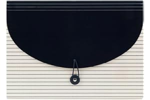 U Brands Expanding File Folder, 13-Pocket Letter Size Accordion Organizer, Casual Chic Navy Stripes Pattern, Durable Poly Doc