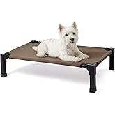Niubya Elevated Outdoor Dog Bed, Raised Dog Bed with Steel Framed 35in | Cooling Elevated Pet Cot with Non-Slip Feet, and Waterproof, Washable, Breathable Teslin Mesh