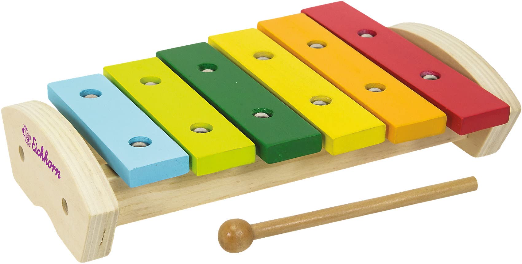Eichhorn Toy Xylophone for Kids | Childrens Multicolour Xylophone comes with drumstick and with 6 Colourful Wooden notes | For Ages 2+