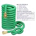 Greenbest 2016 New 50' Expanding Garden Hose, Ultimate Expandable Garden Hose, Solid Brass Connector Fittings, Green