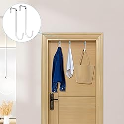 FYY Over The Door Hooks, 6 Pack Upgraded Long Door