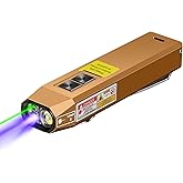 ERITOM Rechargeable EDC Flashlight USB C with White Light, UV and Green Beam 1000 Lumens Portable Flat Flashlight,Programming dimming，for Night Duty, Emergency Repair Brown