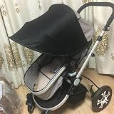 Esteopt Pram Sun Shade UPF50+ Universal Baby Stroller Canopy Black view 7