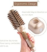 Polly Online Round Hair Brush 45mm Ionic Boar Bristles Gold view 4