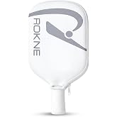 Rokne Neoprene Pickleball Paddle Cover - Protective Paddle Sleeve for Secure Storage &amp; Travel - Durable Lightweight Design for Storage &amp; Travel - Fits Standard Pickleball Paddles | White