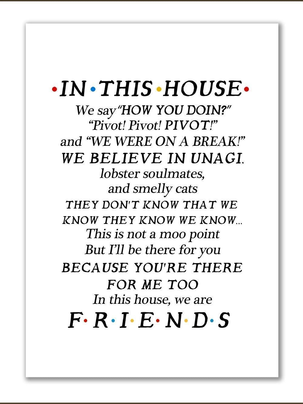 In This House Poster - 5" x 7" - Unframed, Family Rules, In This House Poster, Funny Quotes Bedroom Poster, Feminist Print, In This House Sign