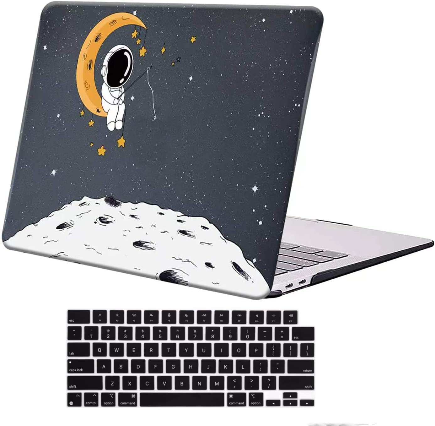 AUSMIX for MacBook Air 13.6 inch Case 2025 2024 2023 2022 M4 A3240 M3 A3113 M2 A2681 Chip Liquid Retina Touch ID,MacBook Air 13 M2 M3 M4 Laptop Plastic Hard Shell Case & Keyboard Cover, Astronaut
