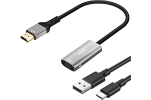 Unidirectional HDMI to USB-C Adapter for XR AR Glasses, 4K@60Hz HDMI Male(Source) to USB 3.1 Female(Display) Converter with P